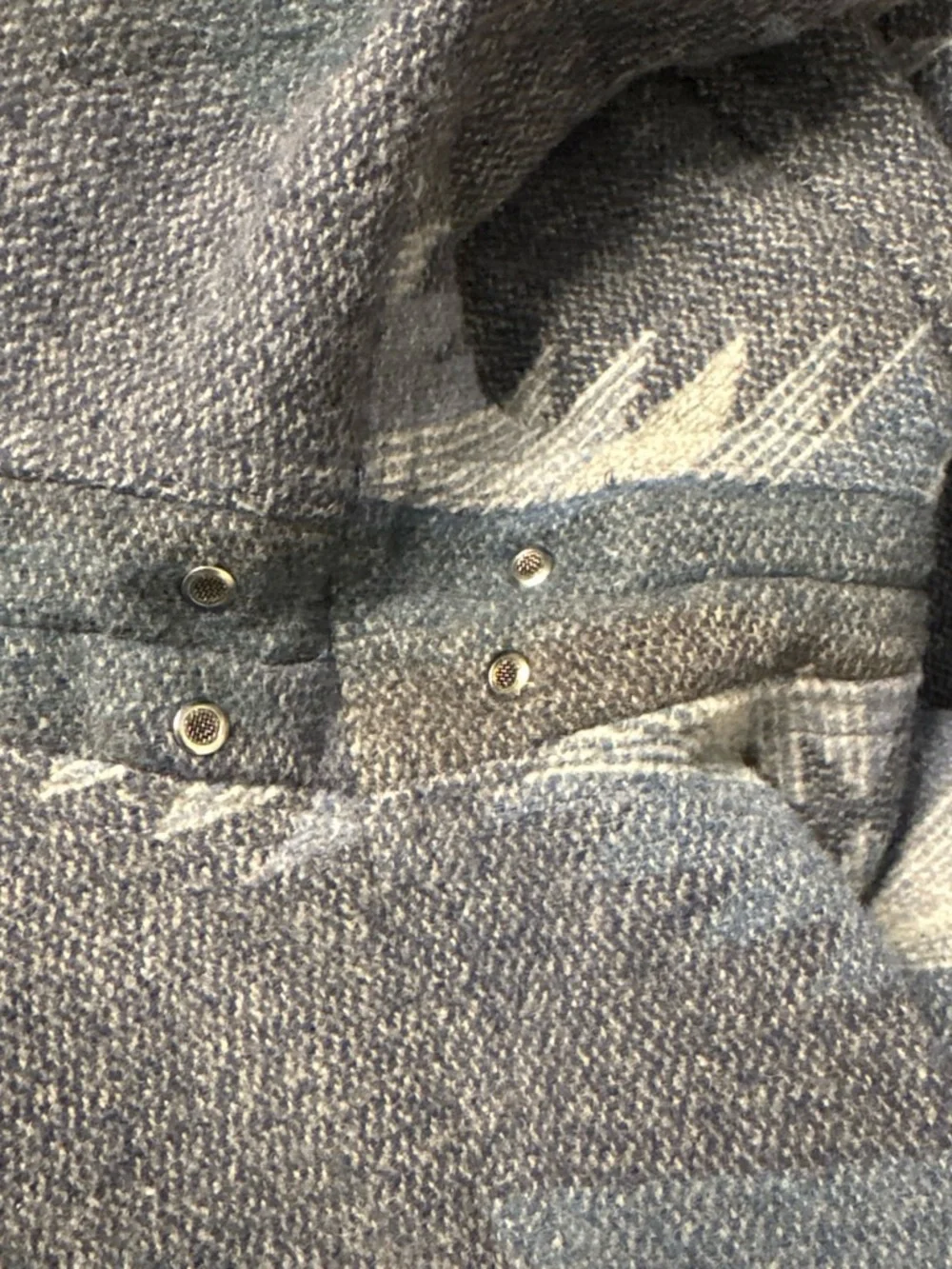 Men's Blue Patterned  - Casual Button-Up Jacket